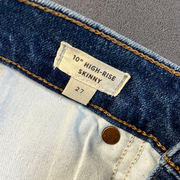 NWT Madewell 10 inch Button Front High Rise Skinny size 27 - Picture 5 of 10